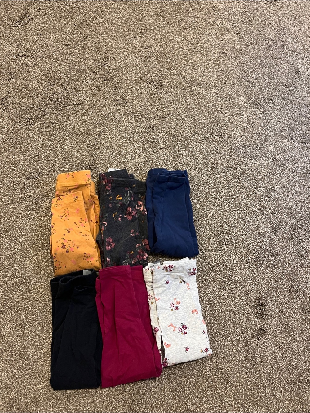 Kids Floral and Solid Stretch Leggings - Multiple Colors